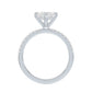 14K Marquise Solitaire — Hidden Halo Pave