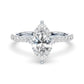 14K Marquise Solitaire — Hidden Halo Pave