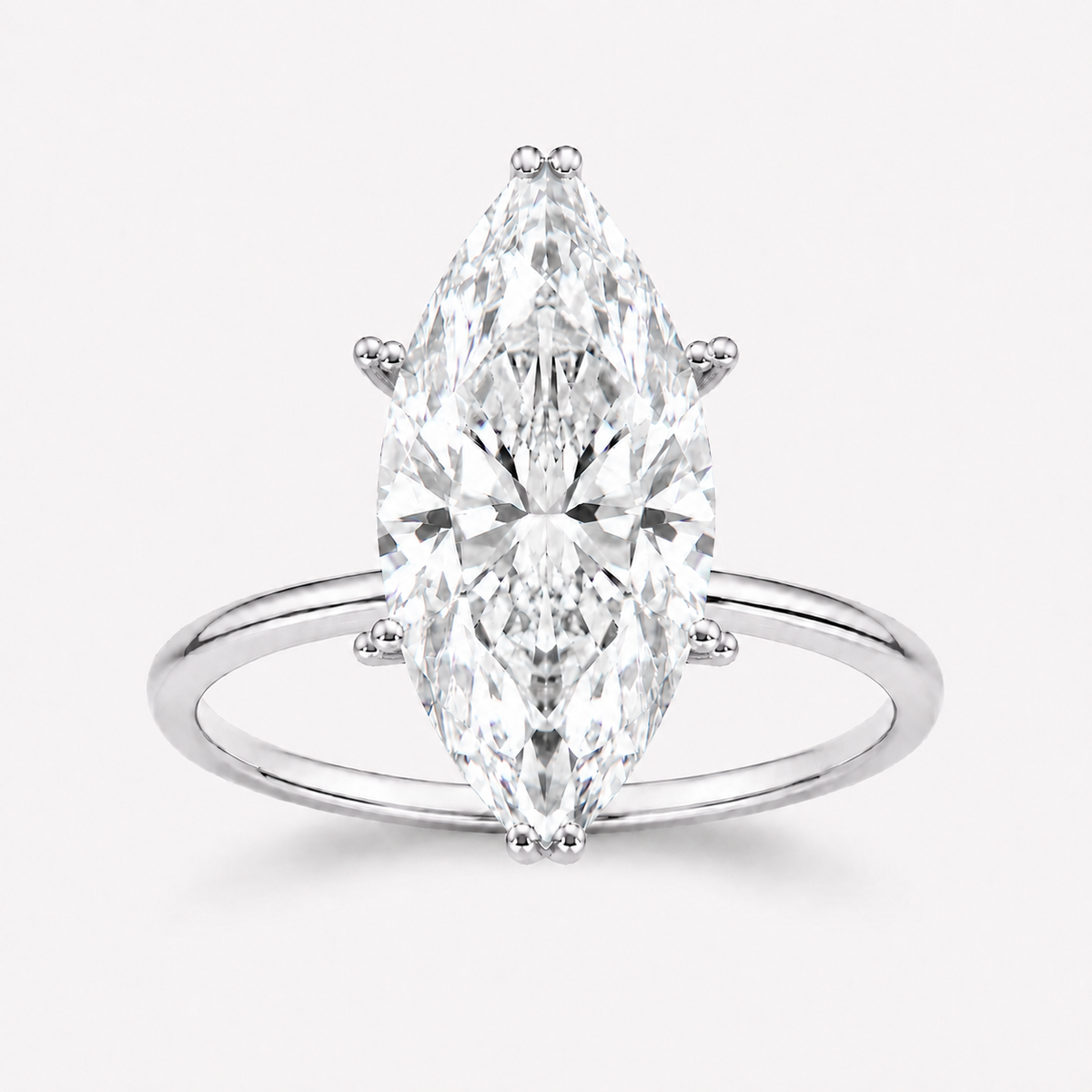 14K Marquise Solitaire — Tulip