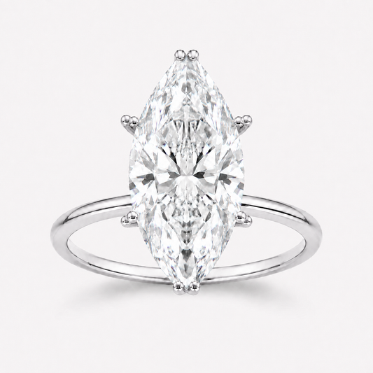 14K Marquise Solitaire — Tulip