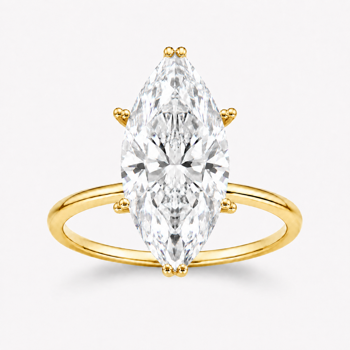 14K Marquise Solitaire — Tulip
