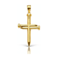 Nail Cross Polished Pendant - 10K Yellow Gold
