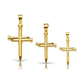 Nail Cross Polished Pendant - 10K Yellow Gold