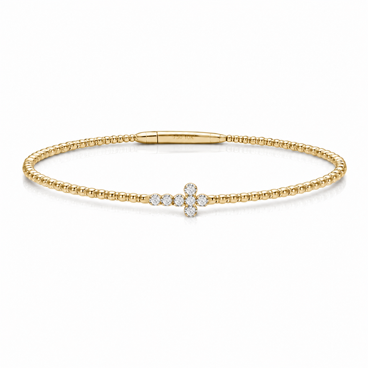 14K Cross Flex Bangle