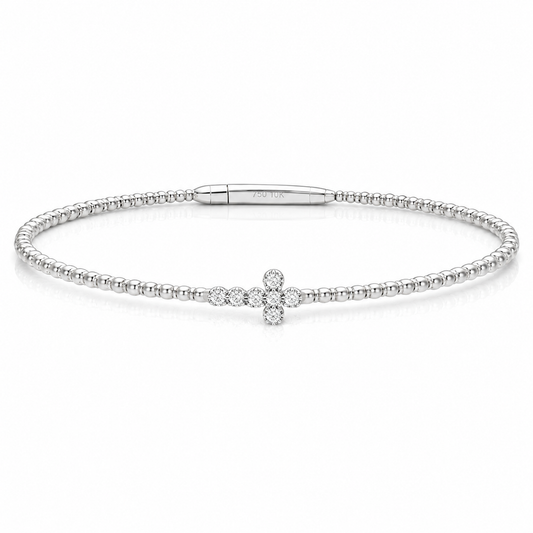14K Cross Flex Bangle