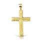 Cross Nugget Center Row Pendant - 10K Yellow Gold