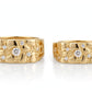 10K Yellow Gold - Nugget Ring CZ - Medium and Small