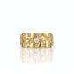 10K Yellow Gold - Nugget Ring CZ