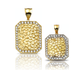 Nugget Octagon CZ Frame Pendant - 10K Yellow Gold