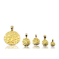 Nugget Round Pendant - 10K Yellow Gold