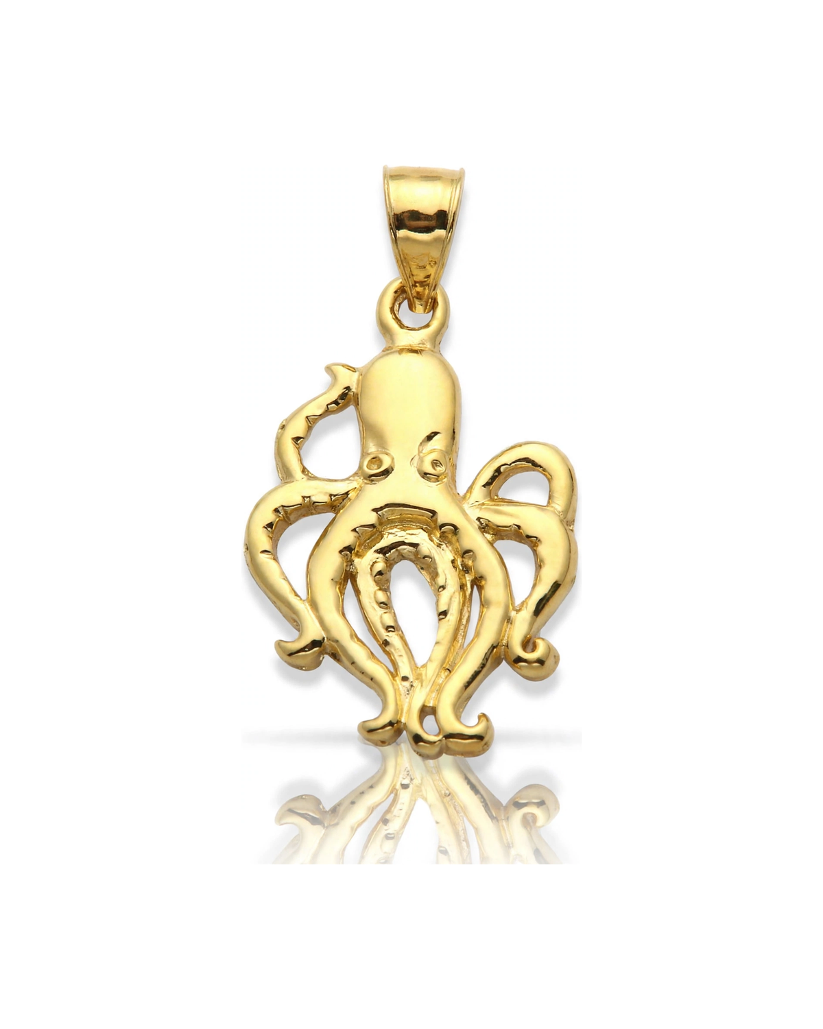 Octopus Pendant - 10K Yellow Gold