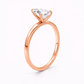 14K Pear Solitaire — Flat Edge