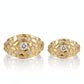 10K Yellow Gold - Nugget Ring CZ - Medium and Small