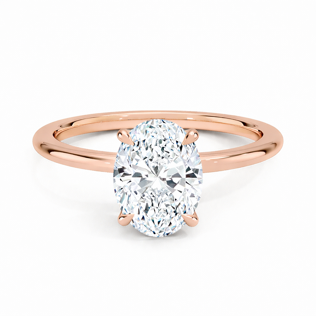 14K Oval Solitaire — Classic
