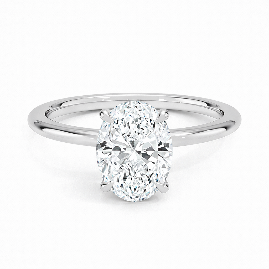 14K Oval Solitaire — Classic