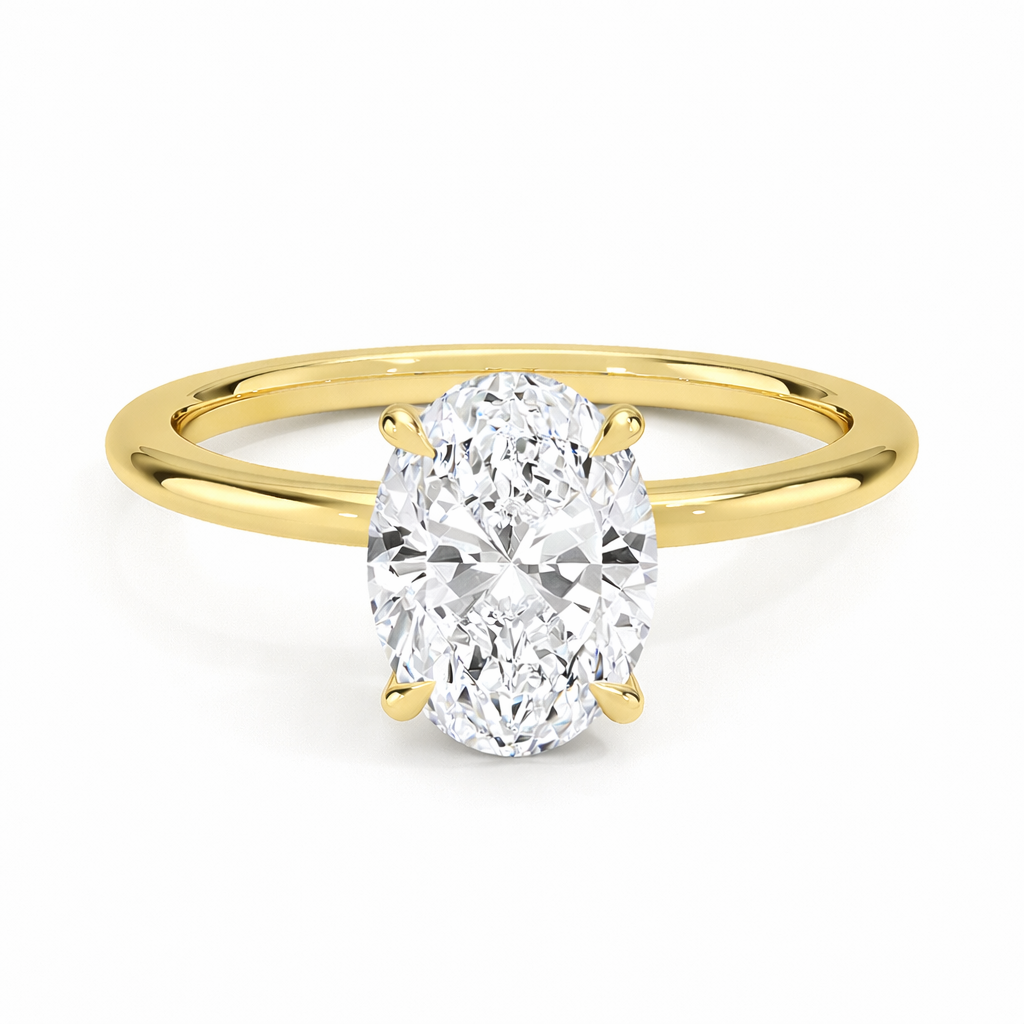 14K Oval Solitaire — Classic