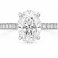 14K Oval Solitaire — Cathedral Hidden Halo