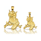 Owl on Branch Pendant - 10K Yellow Gold