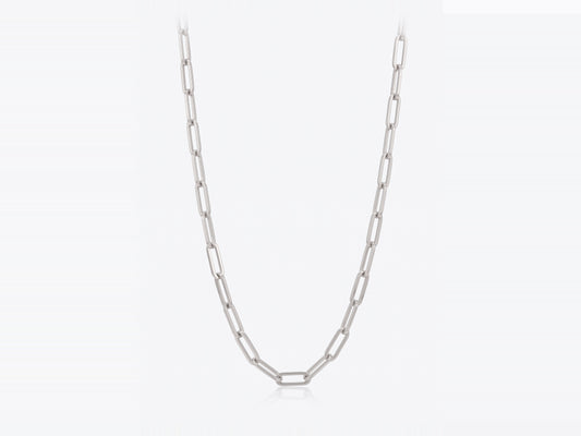 Paperclip Chain Necklace - 925 Sterling Silver