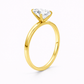 14K Pear Solitaire — Flat Edge