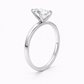 14K Pear Solitaire — Flat Edge