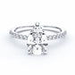 14K Pear Solitaire — Hidden Halo Pave
