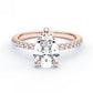 14K Pear Solitaire — Hidden Halo Pave