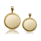 Photo Pendant Round Picture Medallion with Rope Frame - 10K Yellow Gold