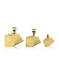 Playing Cards Ace of Spades Fan Pendant - 10K Yellow Gold