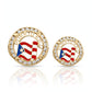 10K Yellow Gold - Puerto Rico Flag Nugget Ring - Medium and Small