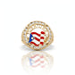 10K Yellow Gold - Puerto Rico Flag Nugget Ring