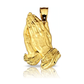 Praying Hands Pendant - 10K Yellow Gold