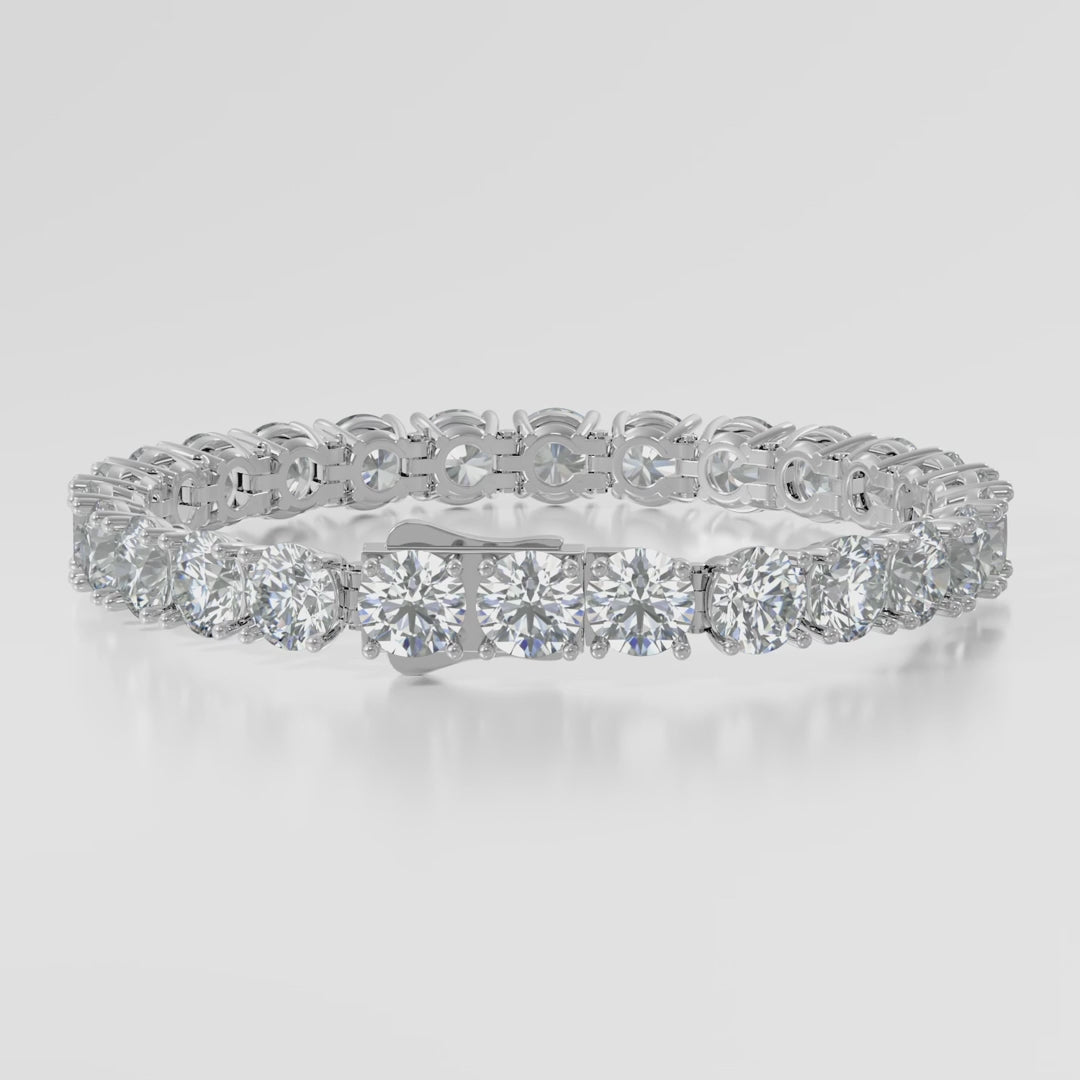 14K Elegant 4 Prong Tennis Bracelet — product video