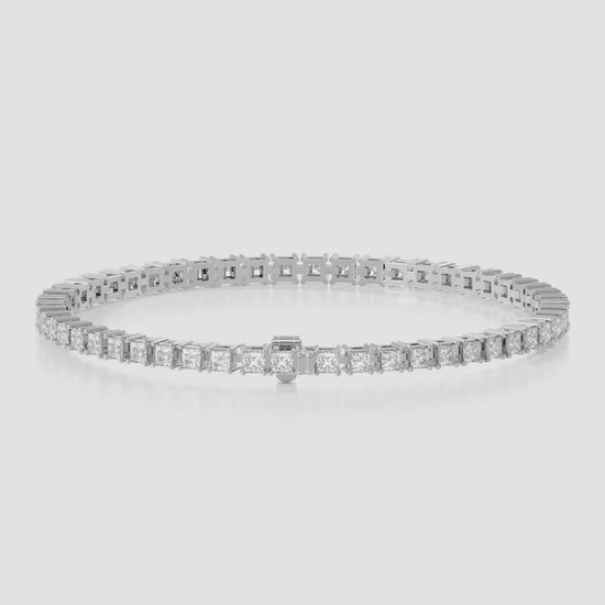 14K Princess Tennis Bracelet — product video