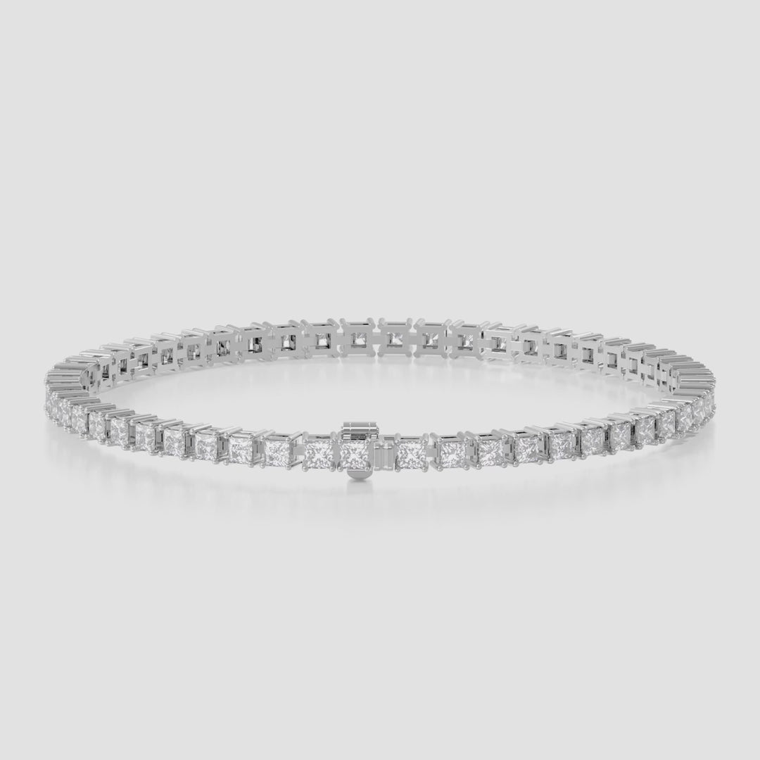 14K Princess Tennis Bracelet — product video