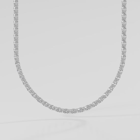 14K East-West Oval Tennis Necklace — product video