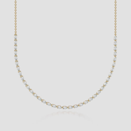 14K Pear Tennis Necklace — product video