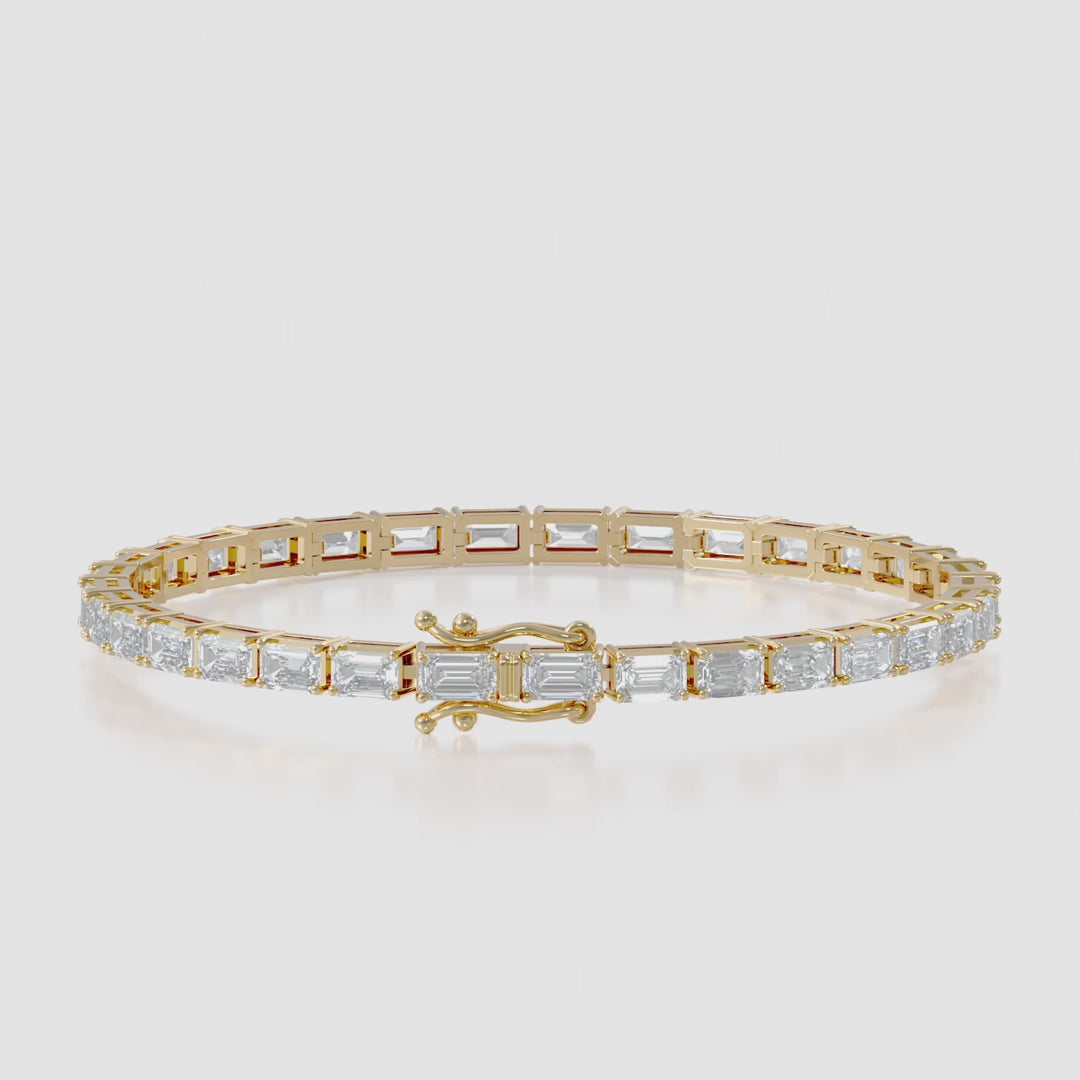 14K Emerald East West Tennis Bracelet — product video