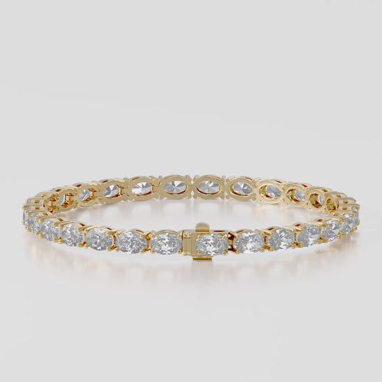 14K E/W Oval Tennis Bracelet — product video