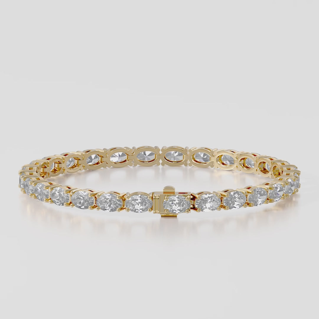 14K E/W Oval Tennis Bracelet — product video