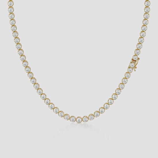 14K Illusion Tennis Necklace — product video