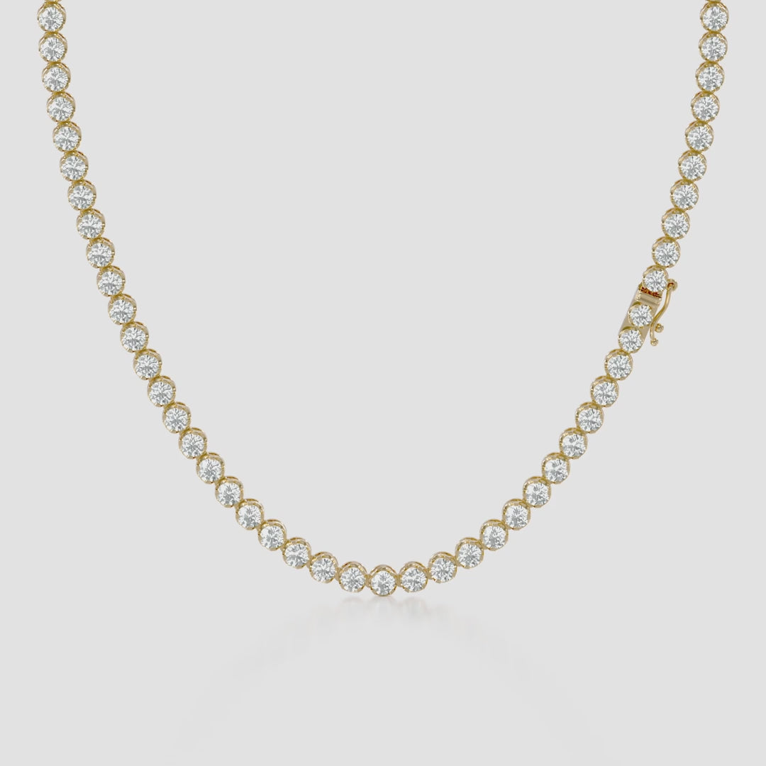 14K Illusion Tennis Necklace — product video