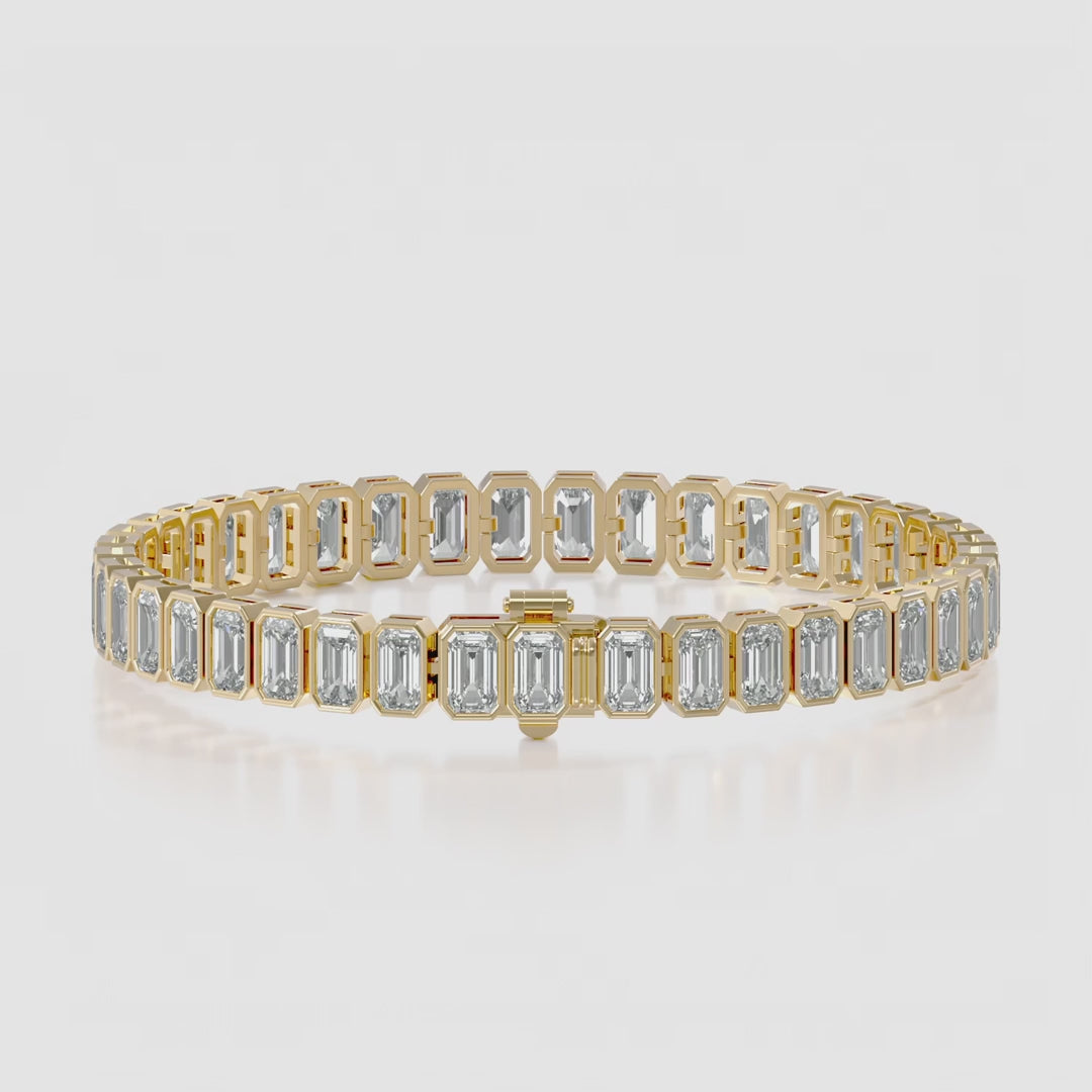 14K Bezel Emerald Tennis Bracelet — product video