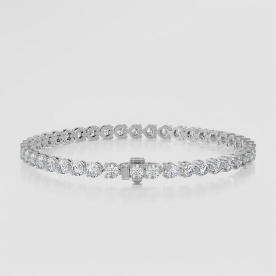 14K 3 Prong Tennis Bracelet — product video