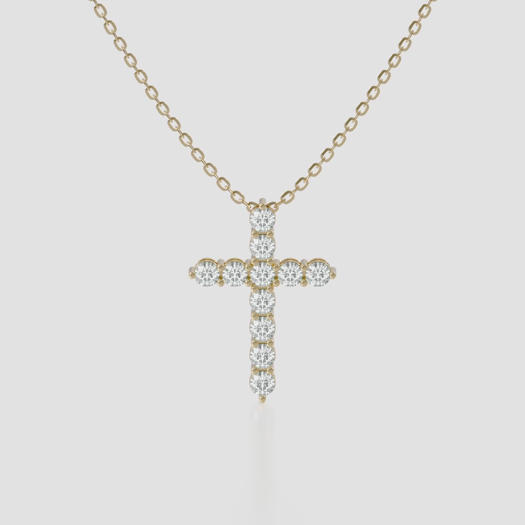 14K Cross Pendant — product video