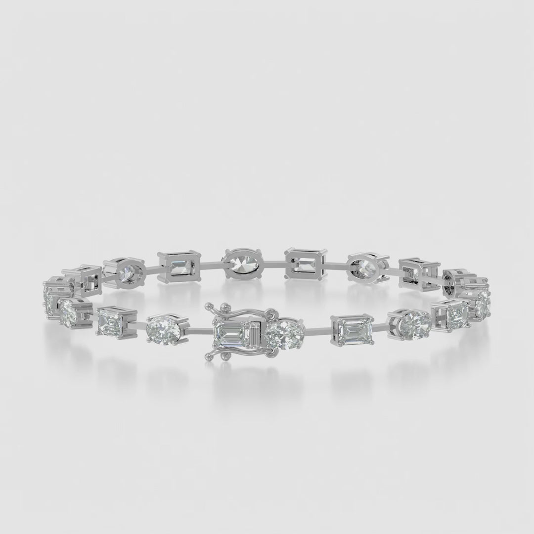 Oval Emerald Mixed Shape Bracelet — product video