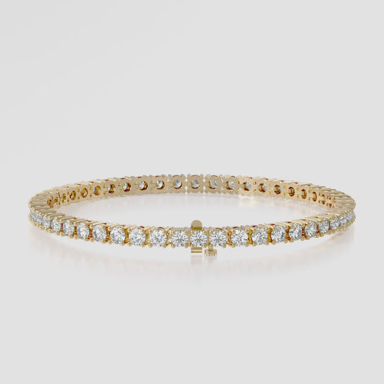 14K 4 Prong Tennis Bracelet (Local) — product video