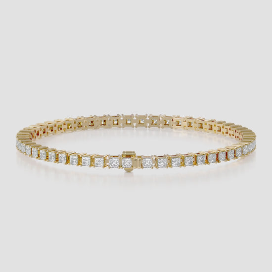 14K Princess Tennis Bracelet — product video