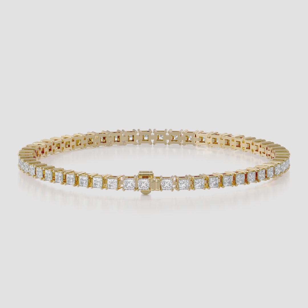 14K Princess Tennis Bracelet — product video