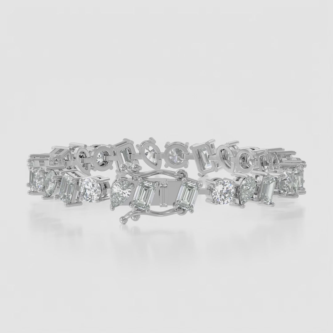 Fancy Shaped Mixed Shape Bracelet — product video